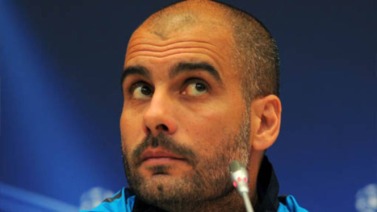 Pep Guardiola pierde la memoria por un momento