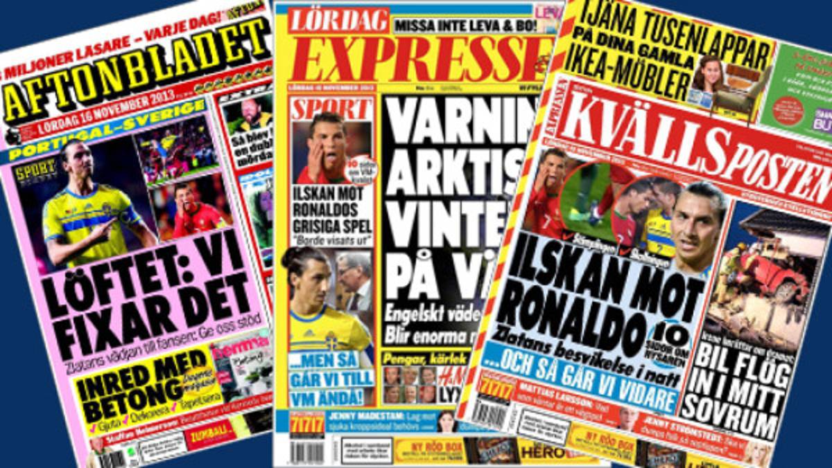 Prensa sueca cree en remontada y critica a Cristiano