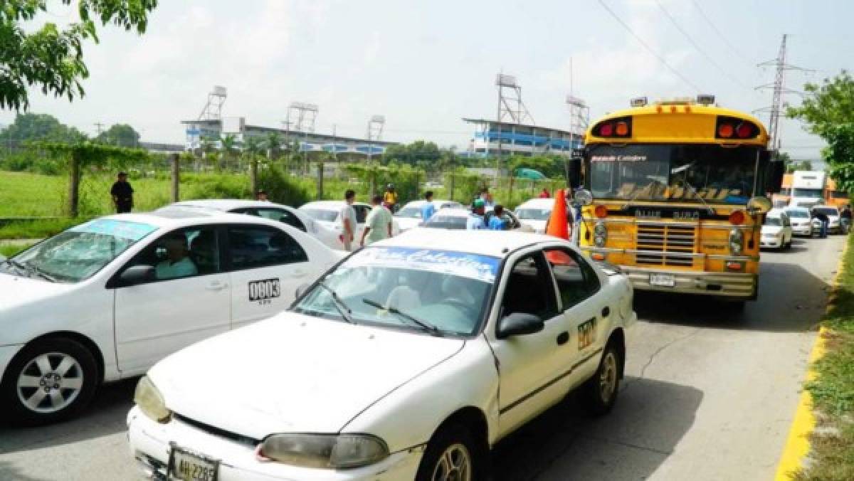 FOTOS: Segundo día del paro nacional de transporte en Honduras