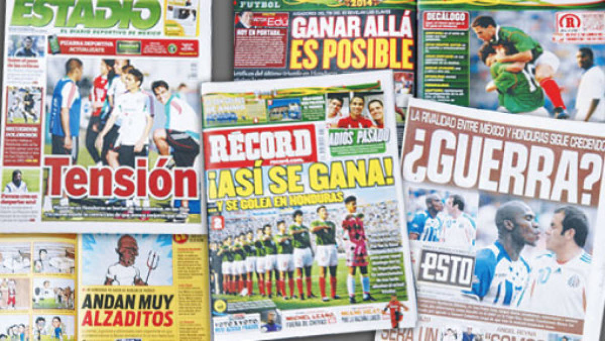 Las portadas de los diarios mexicanos