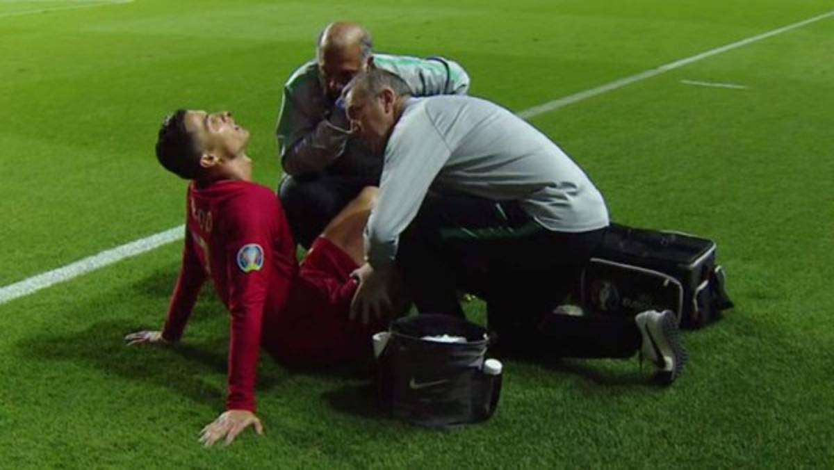 FOTOS: El dolor y frustración de Cristiano Ronaldo tras su lesión con Portugal