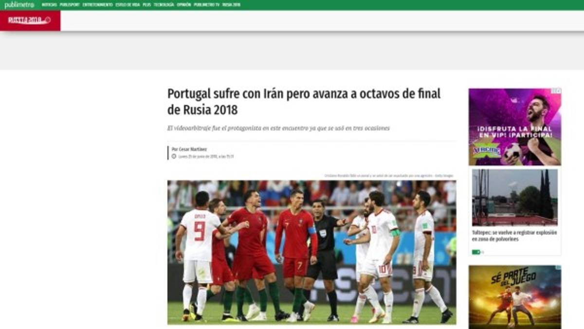 PORTADAS: Así ven a la Portugal de Ronaldo por su pase a octavos de Rusia 2018
