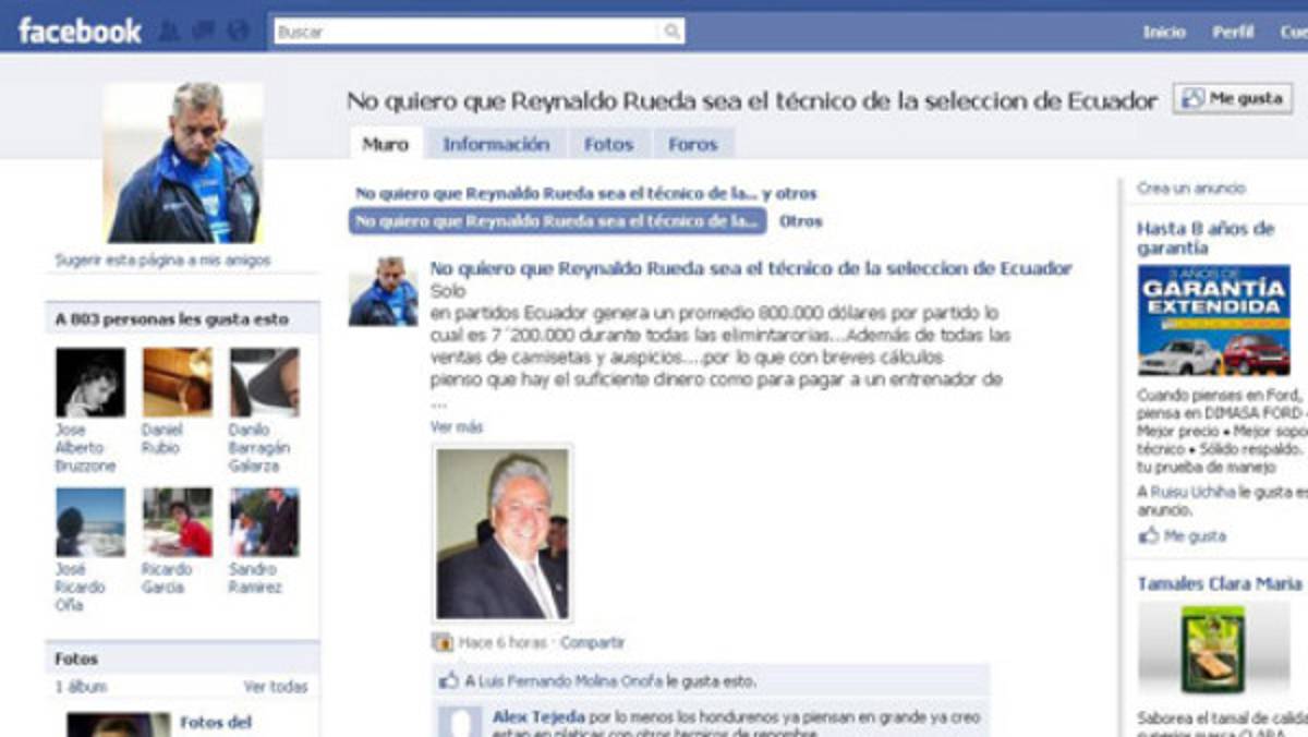 Ecuatorianos no quieren a Rueda