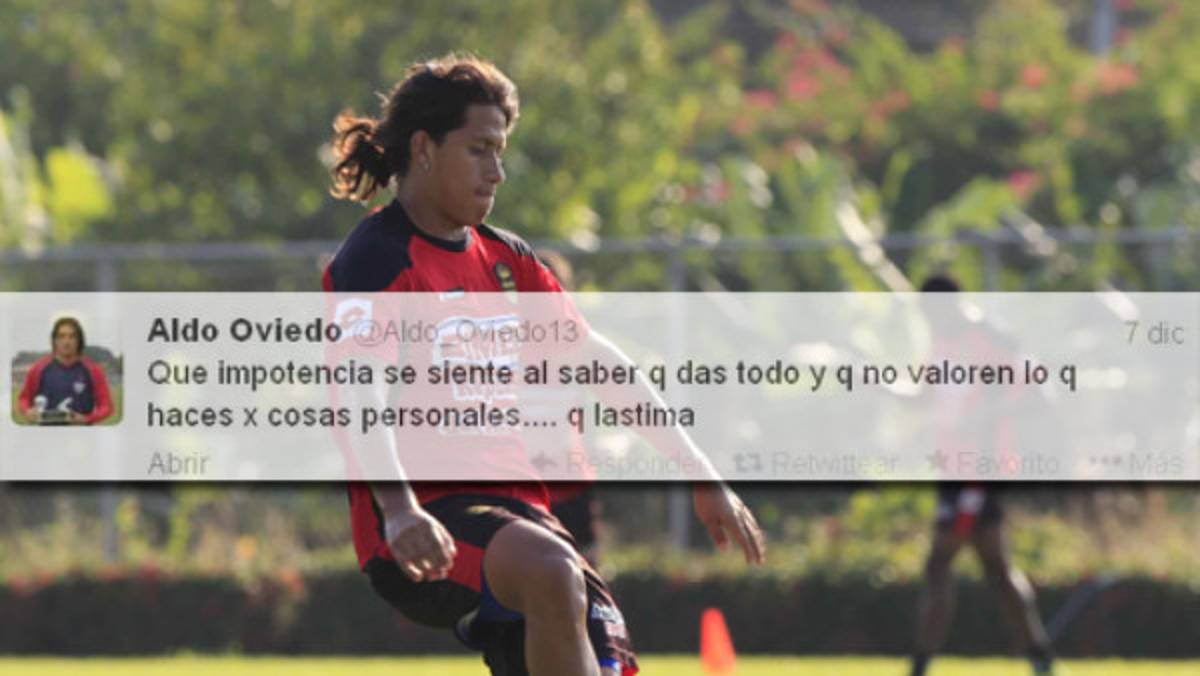 Aldo Oviedo, separado de Real España