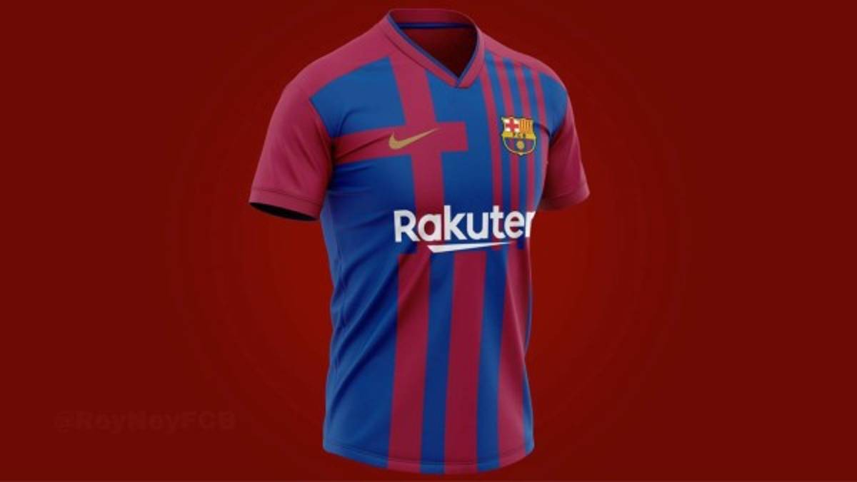 La del Barcelona está confirmada: Así serían las camisetas de fútbol si se inspiran en el escudo del club
