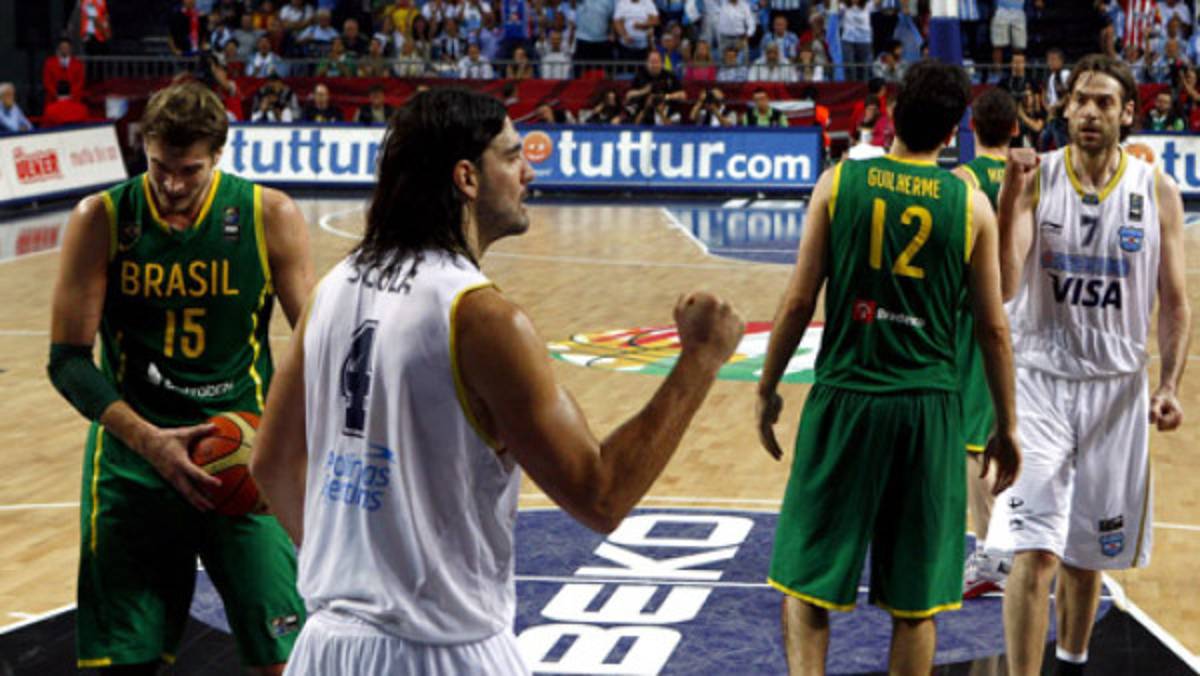 Scola y Argentina tumban a Brasil