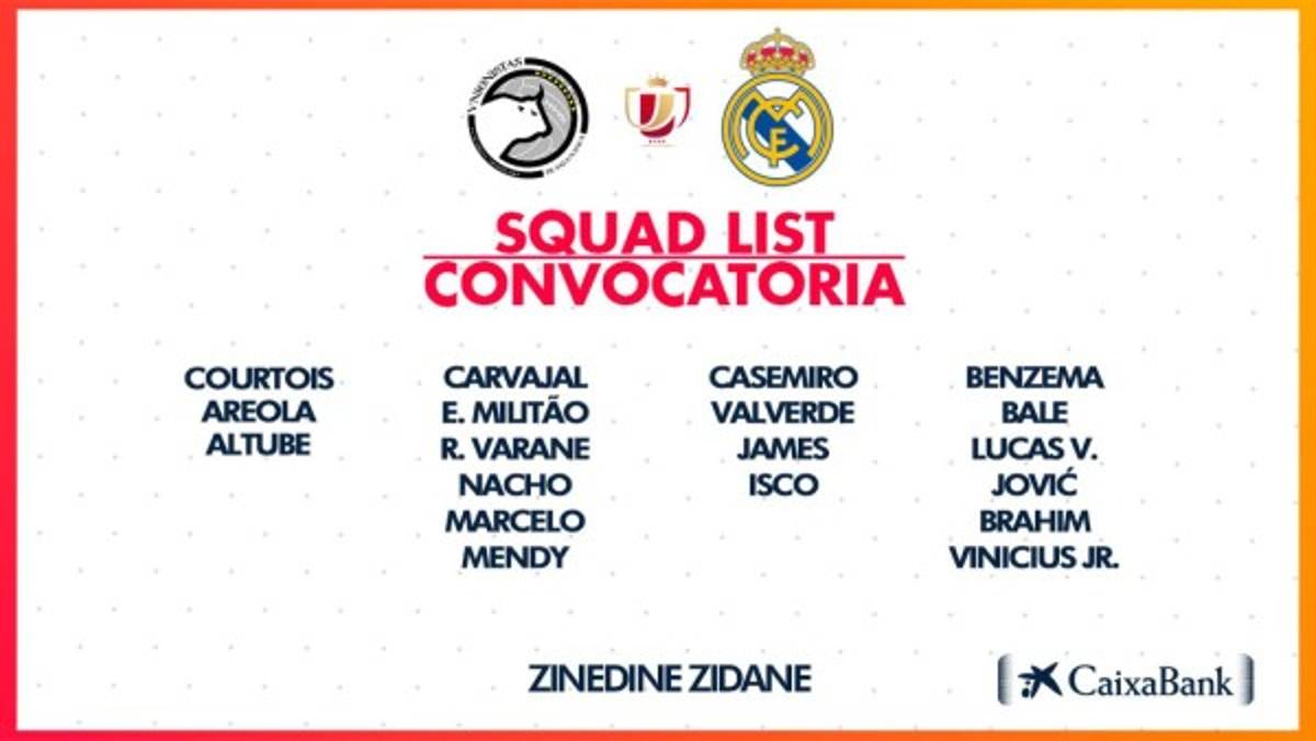 Plan B: El 11 del Real Madrid que jugaría en la humilde cancha del Unionista en Copa del Rey