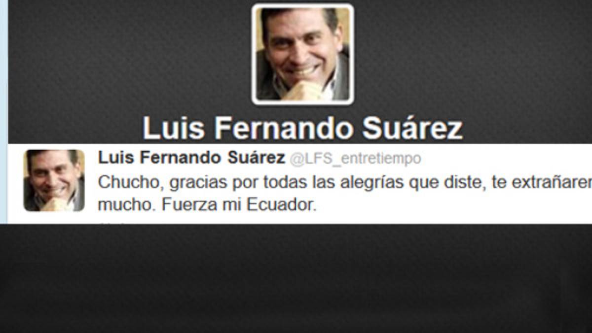 Luis Suárez se solidariza por muerte del 'Chucho” Benítez