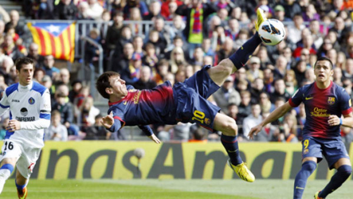 VIDEO: La fallida chilena de Messi ante Getafe