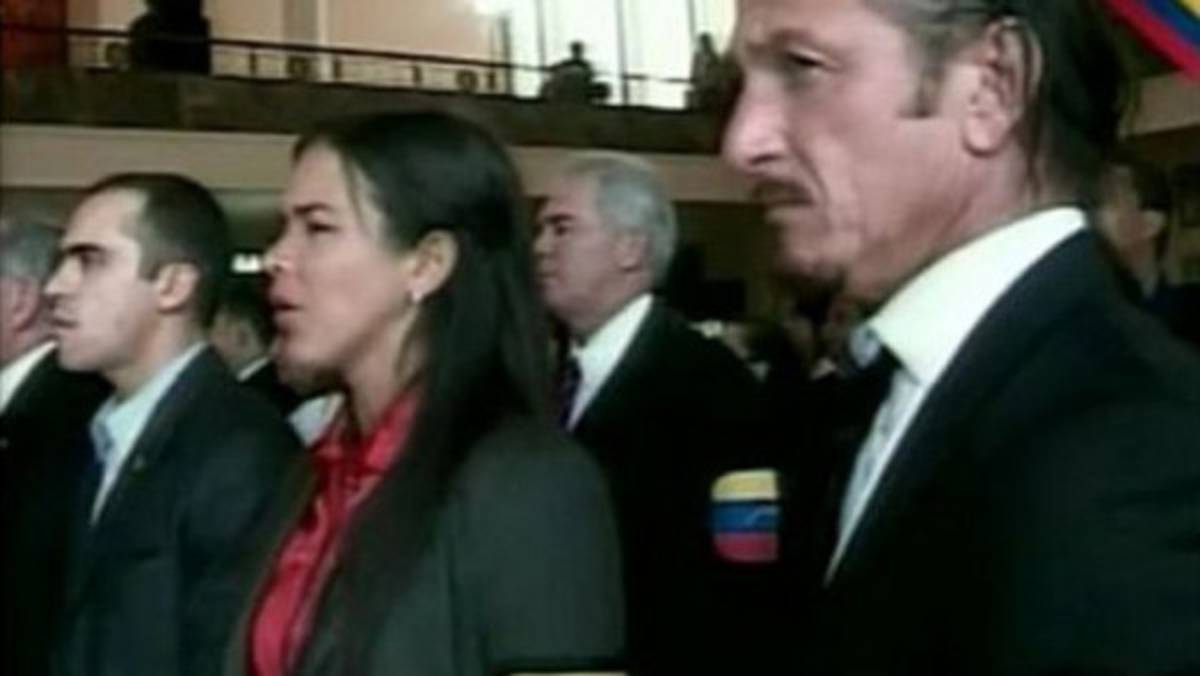 Pastor Maldonado en el funeral de estado de Hugo Chávez