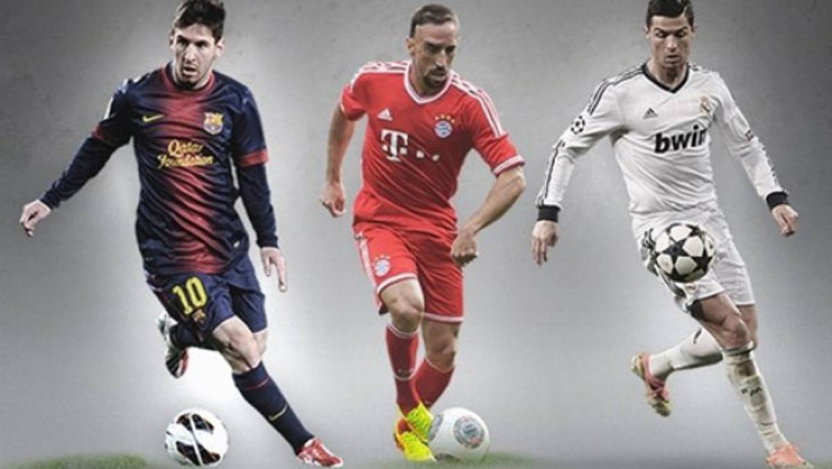 Messi, Cristiano y Ribery, los finalistas a jugador de la UEFA