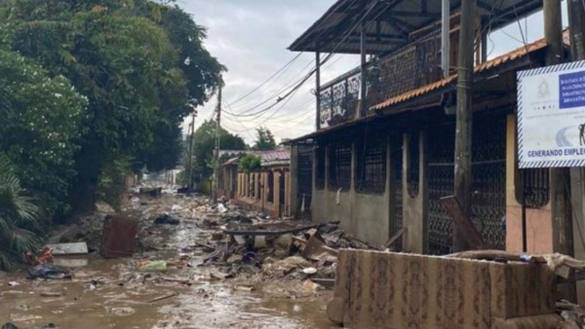 Durísimas imágenes: así lucen La Lima y Choloma devastadas por las lluvias que dejó Iota en Honduras