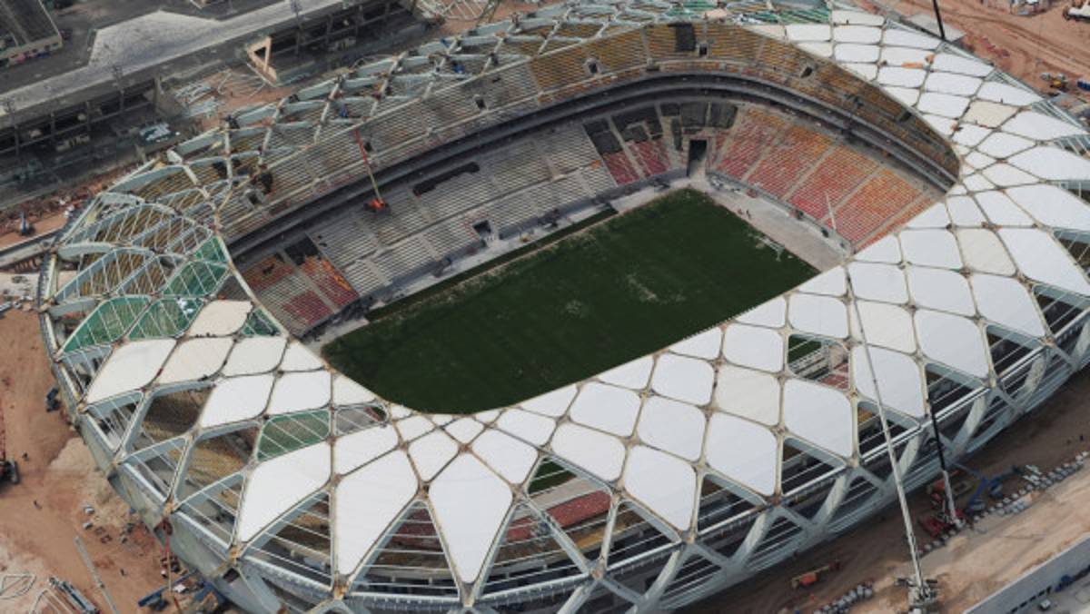 Reanudan trabajos en estadio donde se jugará el Honduras-Suiza