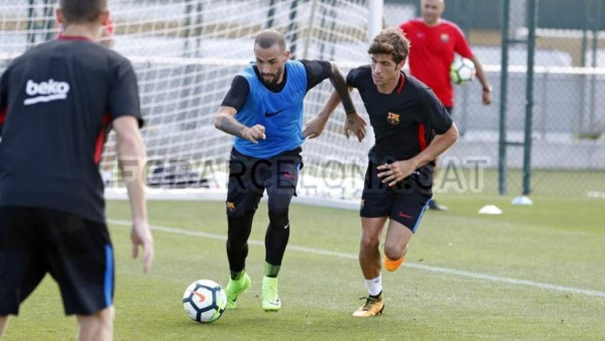 FOTOS: Choco Lozano entrenando al lado de Iniesta, Messi, Piqué y Suárez