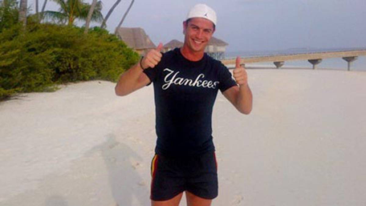 Cristiano disfruta la Navidad en la playa