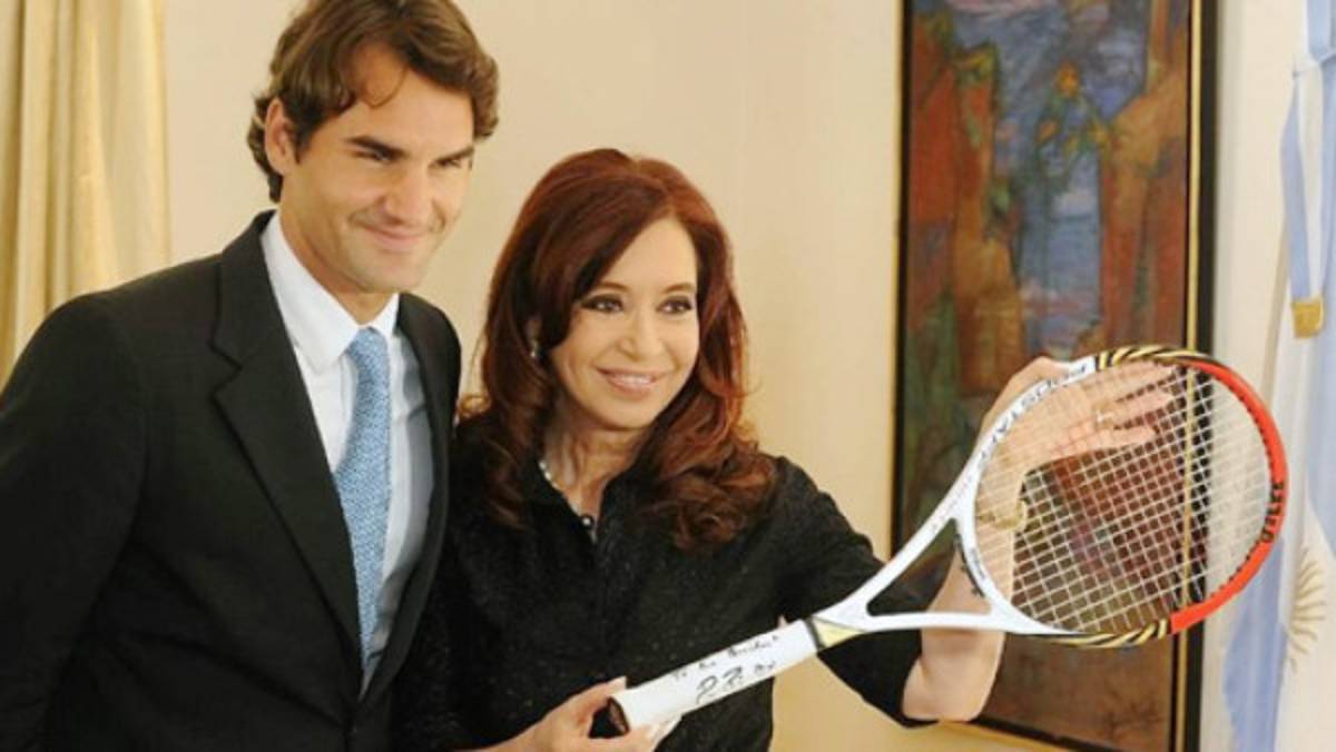 Cristina Fernández, presidenta de Argentina, recibió a Roger Federer