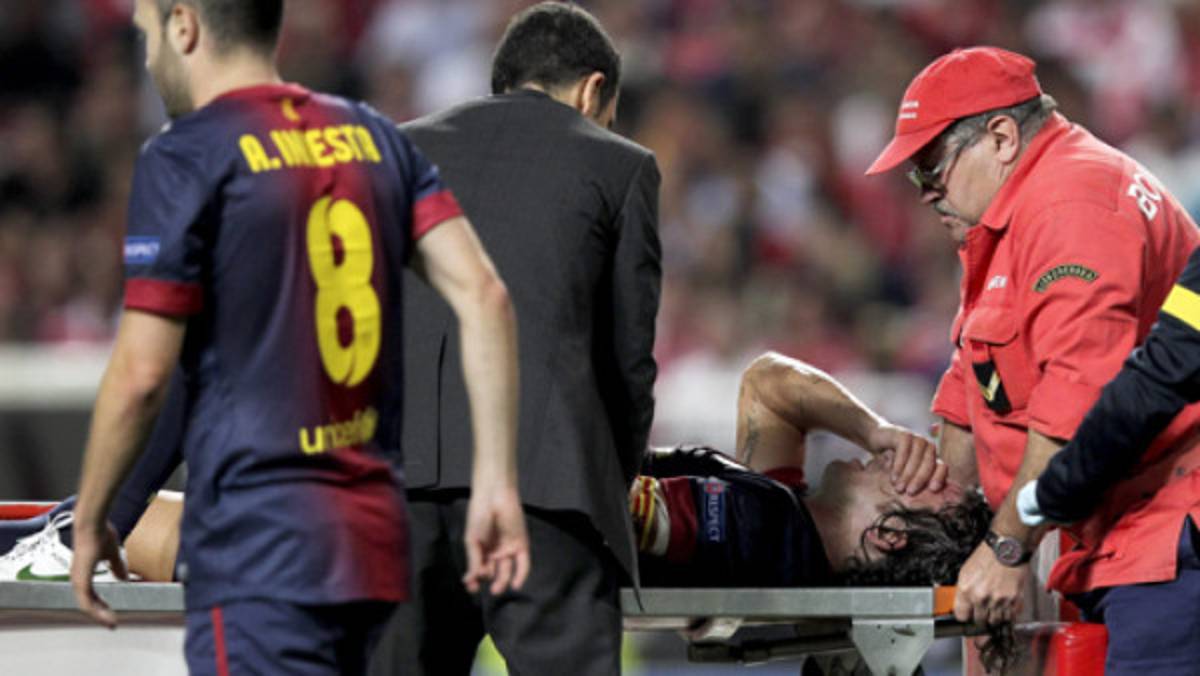 La escalofriante lesión de Carles Puyol