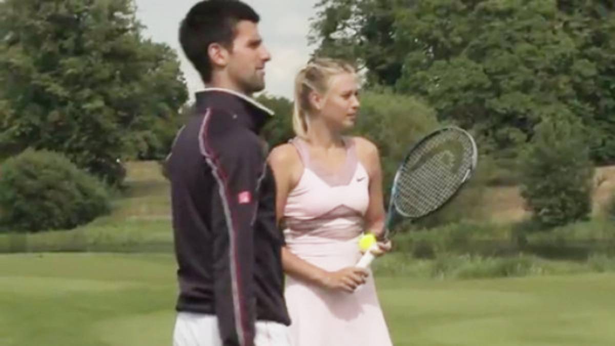 Sharapova le gana a Djokovic en el tenis-golf