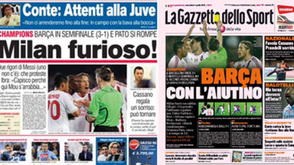 ¡Prensa italiana contra el Barcelona!