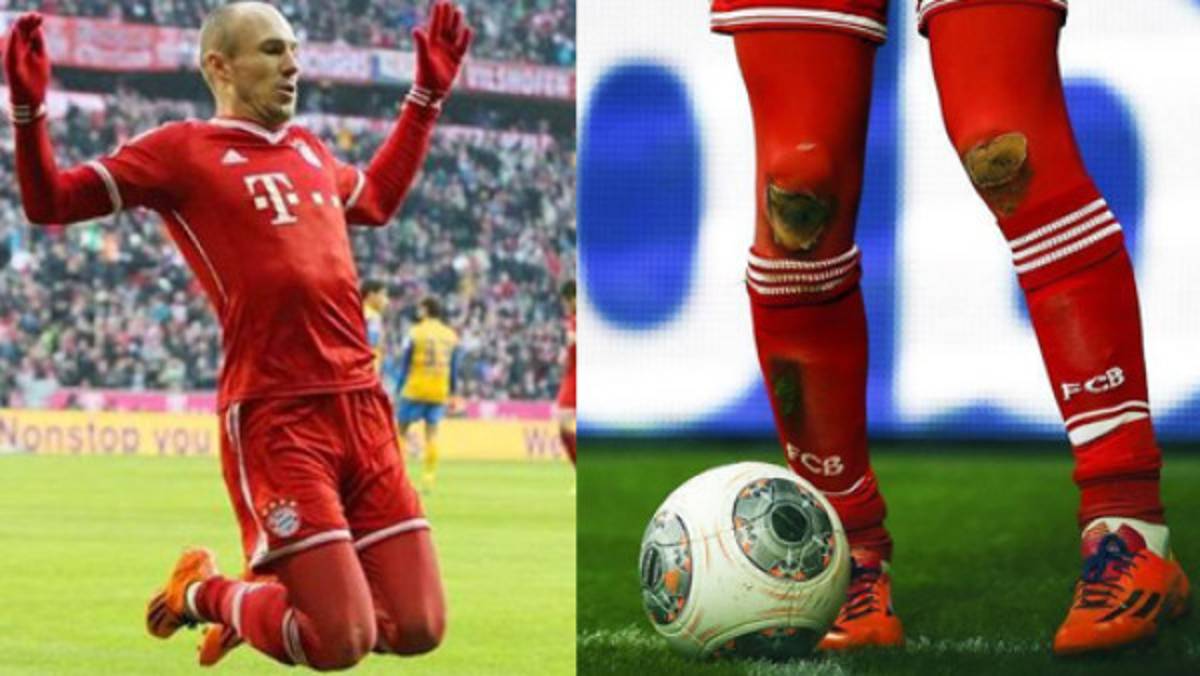 VIDEO: Arjen Robben dejó sus rodillas en el Allianz Arena