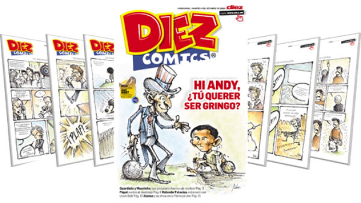Andy Najar, en el cómics de DIEZ