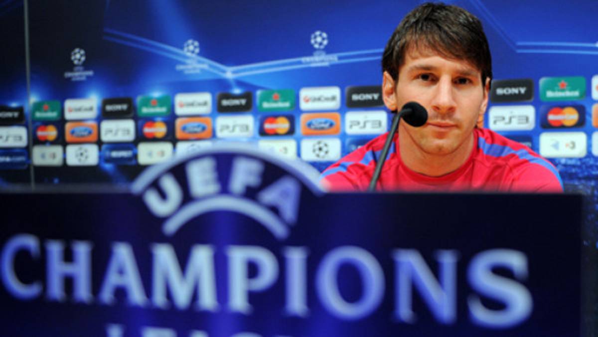 Messi le agradeció a Moratti la 'broma'