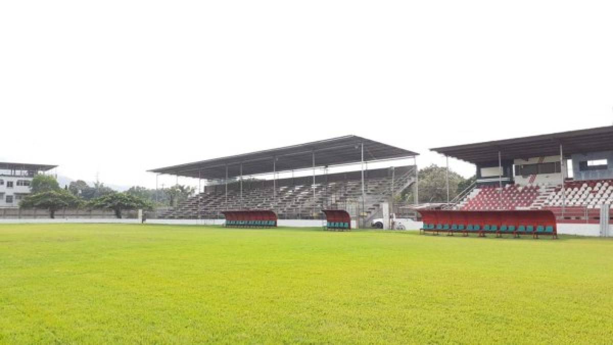 Nueva gradería, sala de conferencia y mejor cancha: Así va quedando el estadio de Tocoa