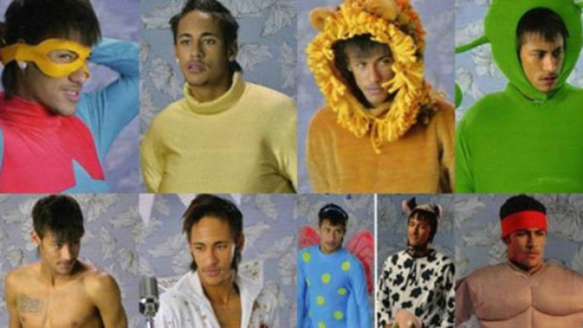 El extrovertido Neymar se disfrazó de Elvis, Rambo y hasta de vaca