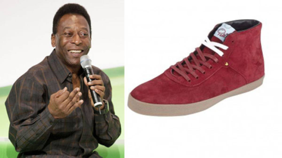 Pelé presentó su línea de zapatos