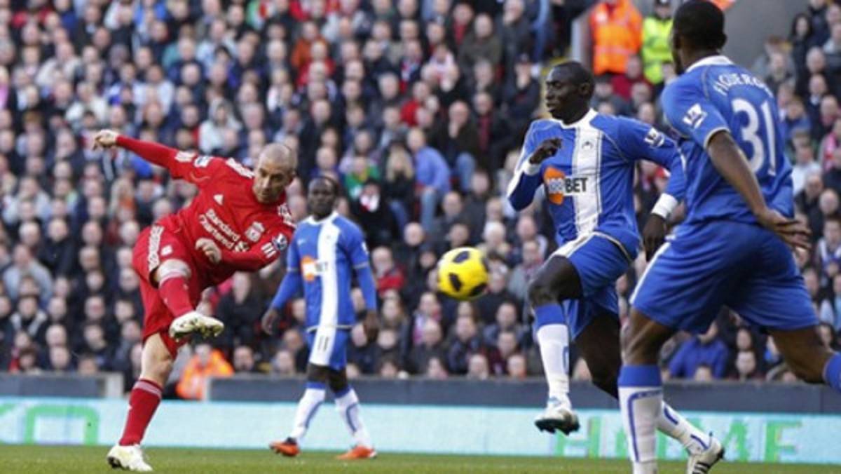 Wigan sacó un punto de oro en Anfield