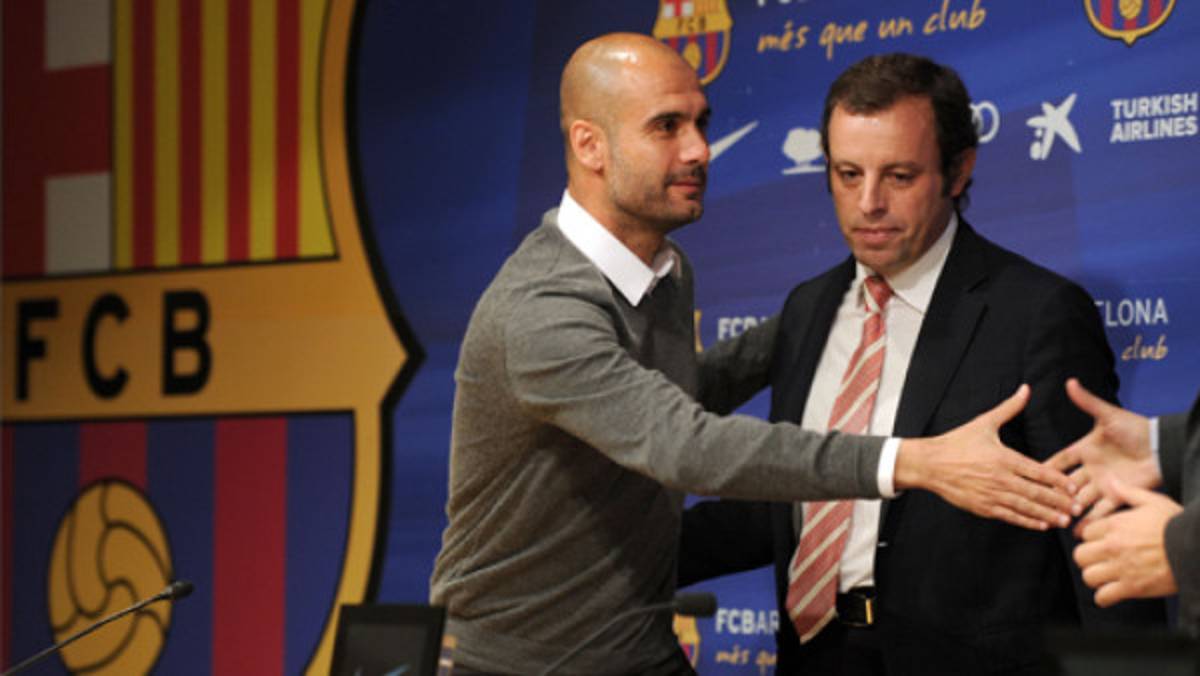 Pep Guardiola le dice adiós al Barcelona