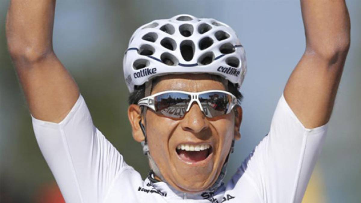 Histórico vuelo de Nairo Quintana en Semnoz