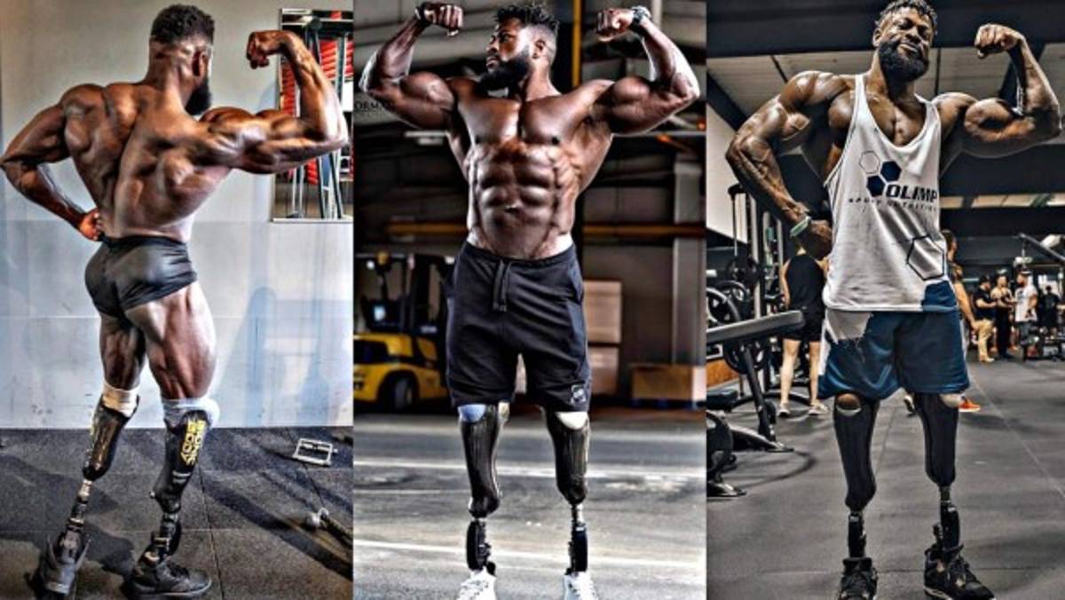 El fisicoculturista 'biónico': Perdió sus dos piernas en un accidente y ahora es un campeón
