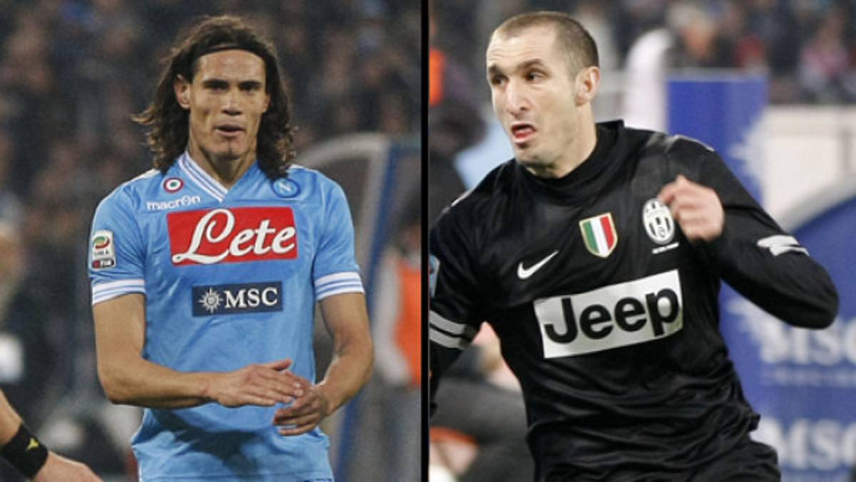 VIDEO: Los encontronazos entre Edinson Cavani y Giorgio Chiellini