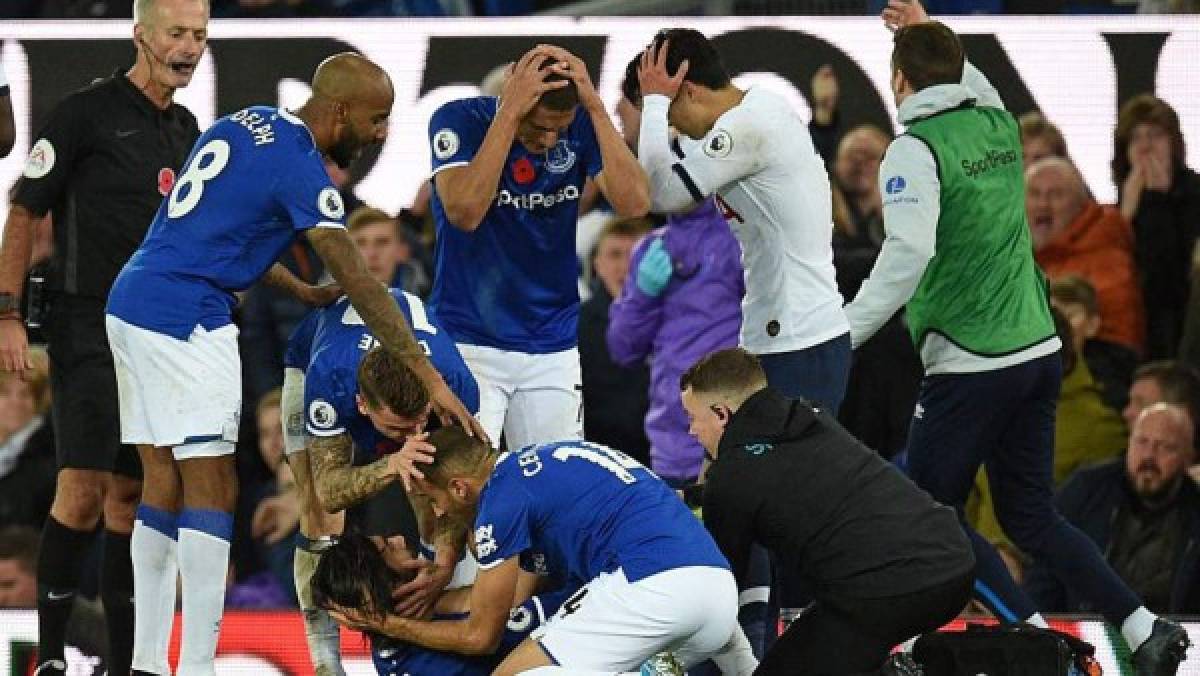 FOTOS: La reacción de los futbolistas del Everton y Tottenham al ver la horrible lesión de André Gomes