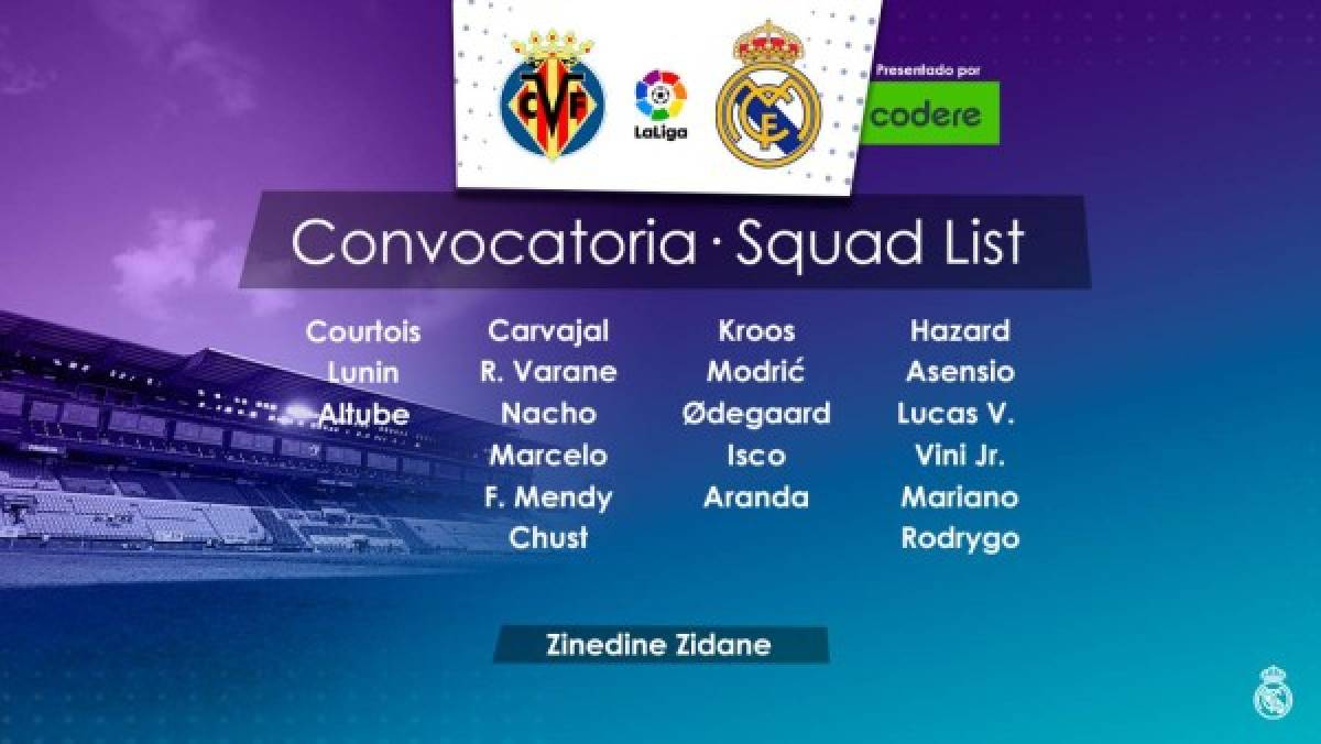 Un Real Madrid diezmado: El 11 que usará Zidane ante el Villarreal; hasta seis bajas de peso