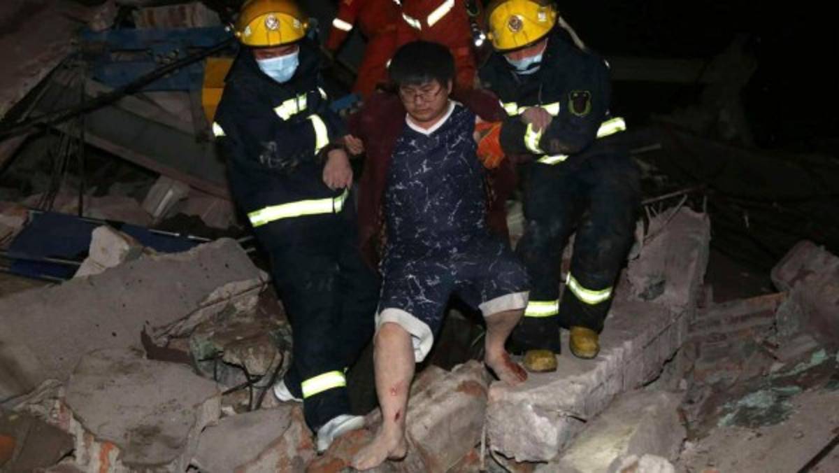 Se derrumba en China un hotel usado para la cuarentena por Coronavirus