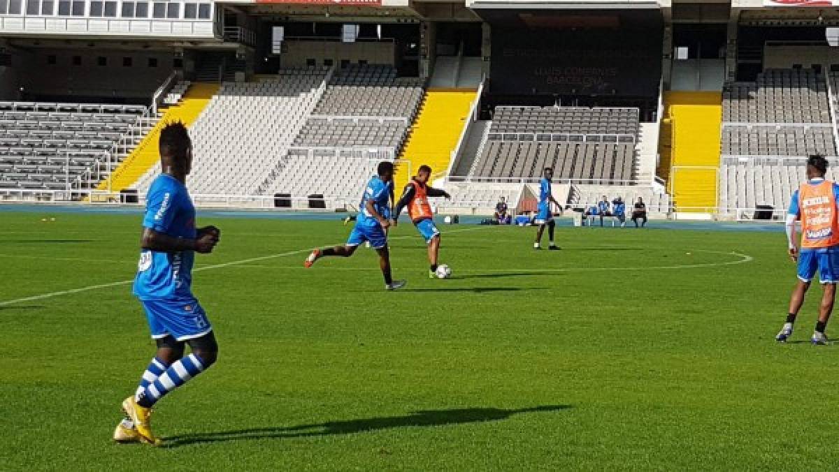Las imágenes del entreno de Honduras en el Estadio Olímpico en Montjuïc, Barcelona