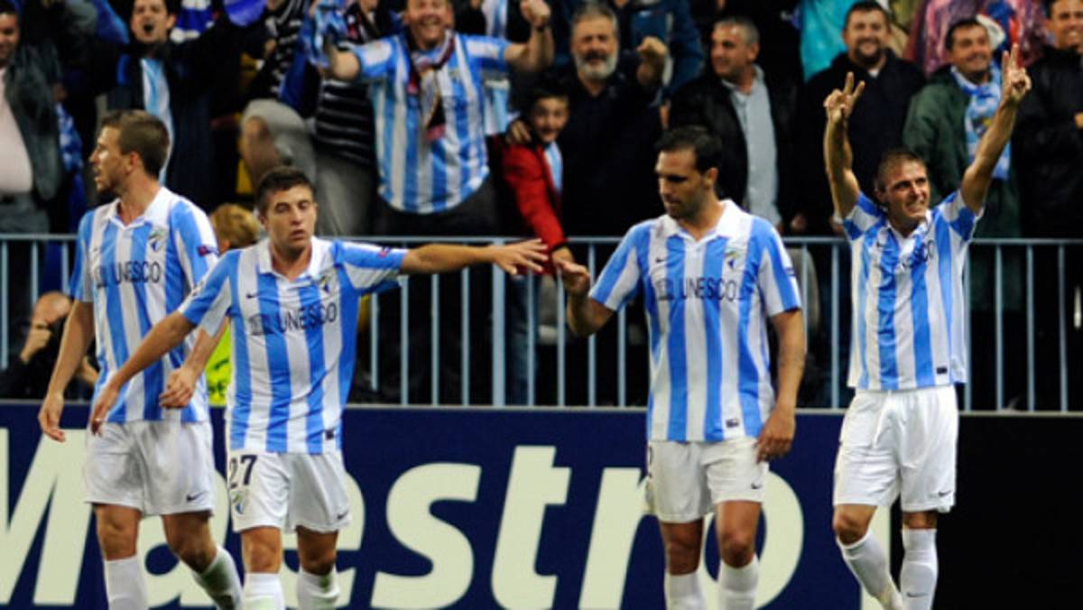 Málaga fulminó al Milan en un partido memorable