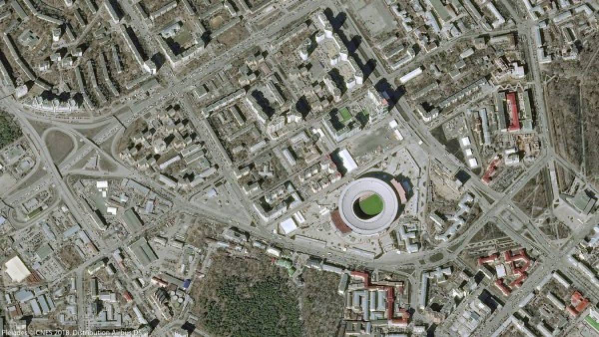 ¡Espectaculares! Así se ven desde el espacio los 12 estadios del Mundial de Rusia 2018