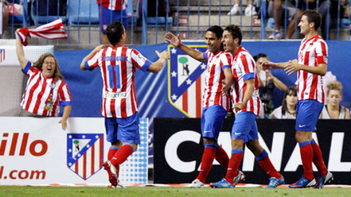 Con triplete de Radamel Falcao, Atlético de Madrid goleó al Bilbao