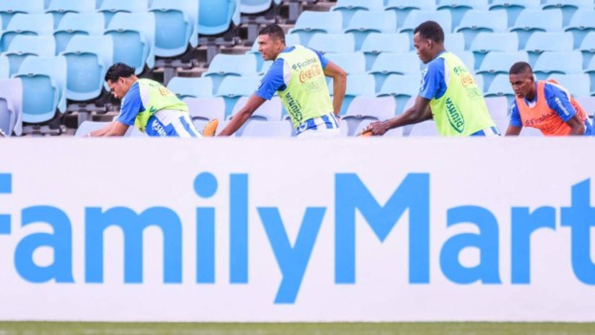 En fotos: Entre espías y la furia de Pinto, así entrenó Honduras en el ANZ Stadium