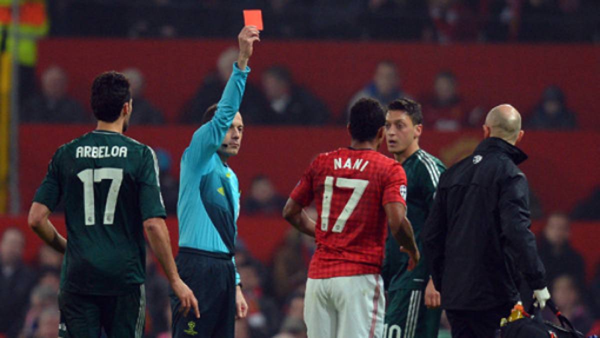 La polémica expulsión de Nani ante Real Madrid