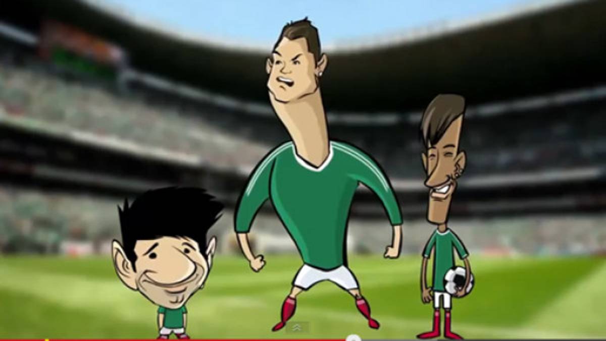 Animación del duelo México-Honduras
