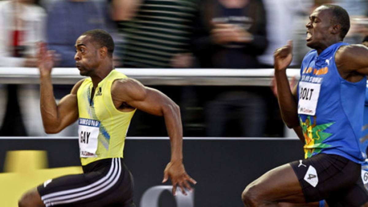 Tyson Gay le ganó el duelo a Bolt