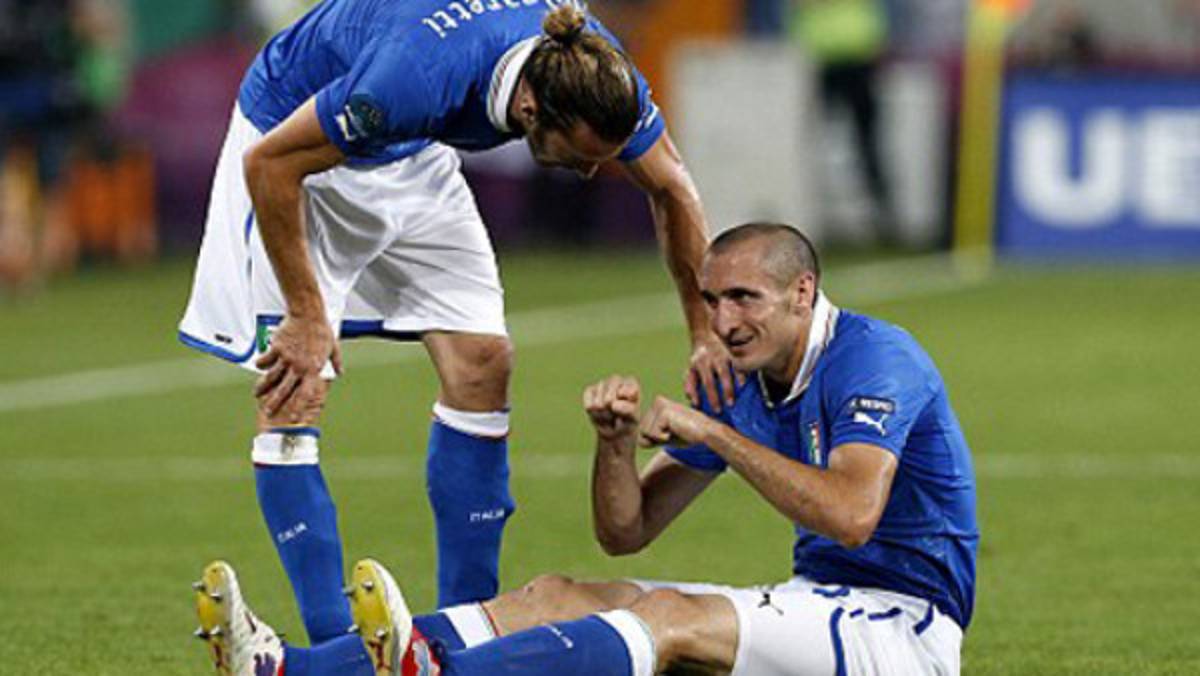 Giorgio Chiellini se pierde el duelo ante Inglaterra