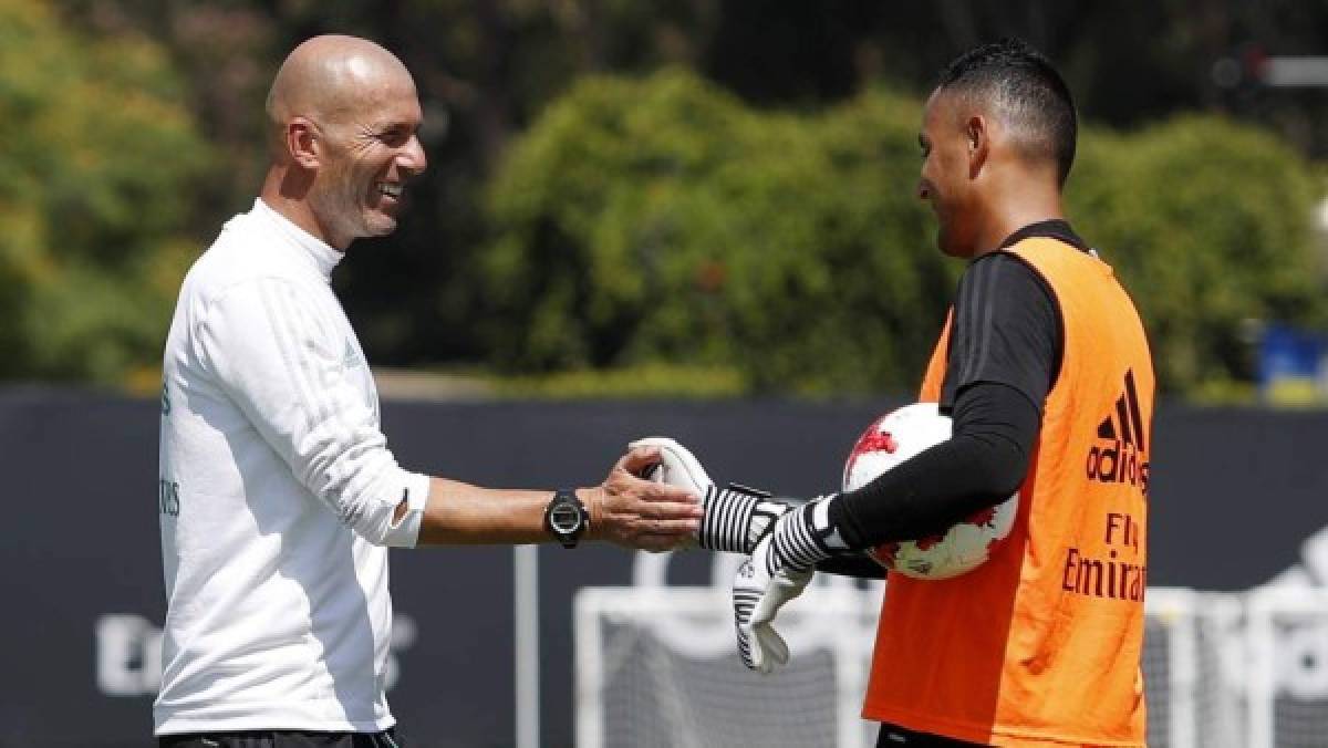 ¡Una vez más! Zidane elogia a Keylor Navas previo al clásico español