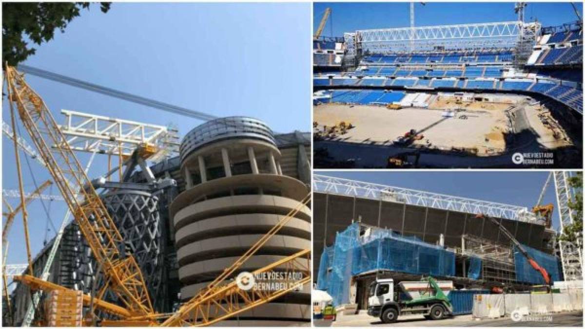 Las nuevas imágenes del Santiago Bernabéu: Se instala el impactante techo retráctil