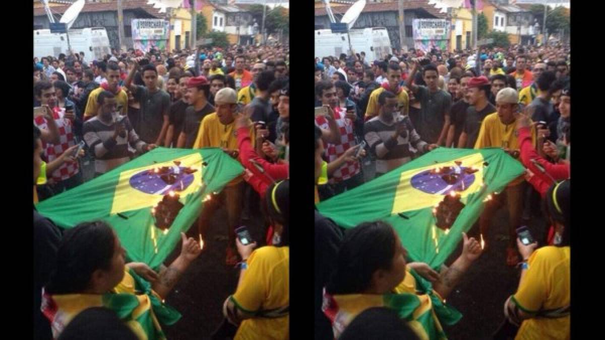 Disturbios y quema de banderas se reportan en Brasil