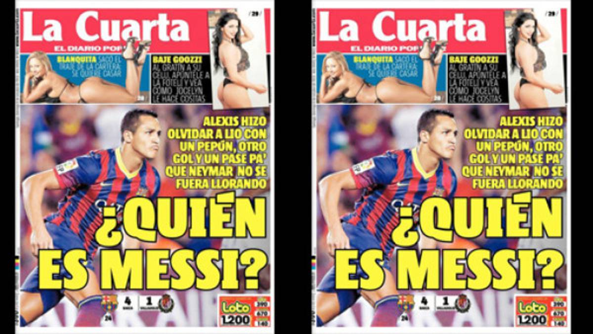 Prensa chilena eleva a Alexis Sánchez: '¿Quién es Messi?”